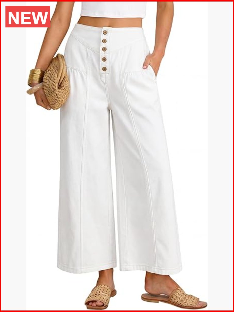 Wide Leg Barrel Denim Pants, High Waist Baggy Jeans With Pockets